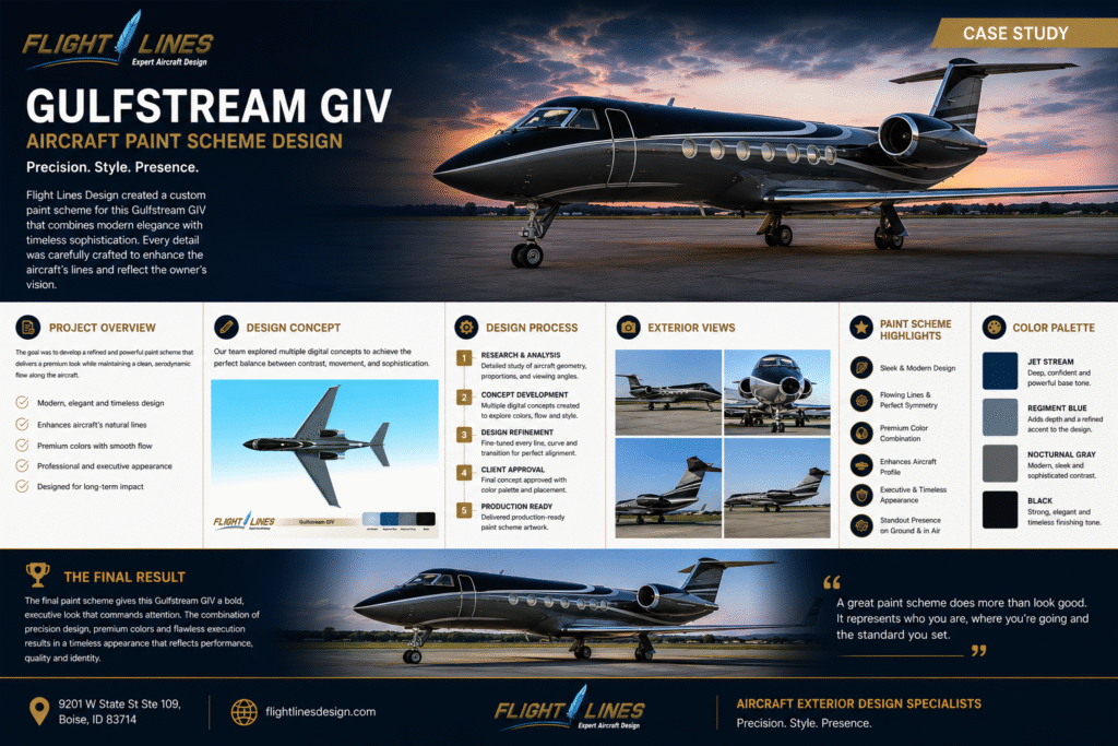 Gulfstream GIV Aircraft Paint Scheme Design
