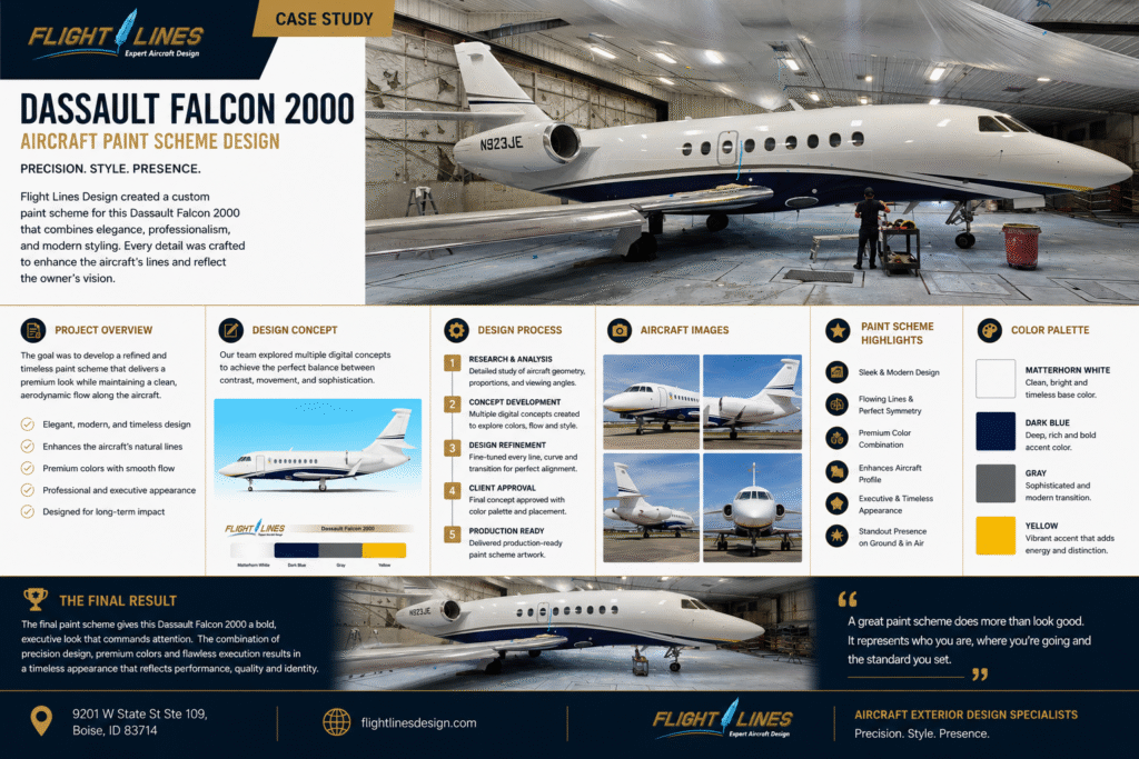Dassault Falcon 2000 Aircraft Paint Scheme Design