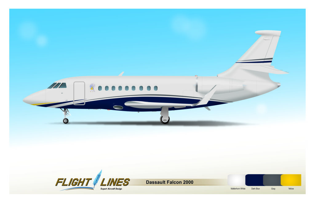 Dassault Falcon 2000 Aircraft Paint Scheme