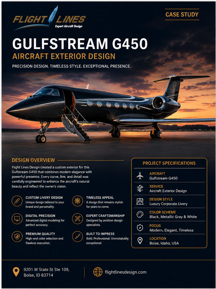 Gulfstream G450 aircraft exterior design